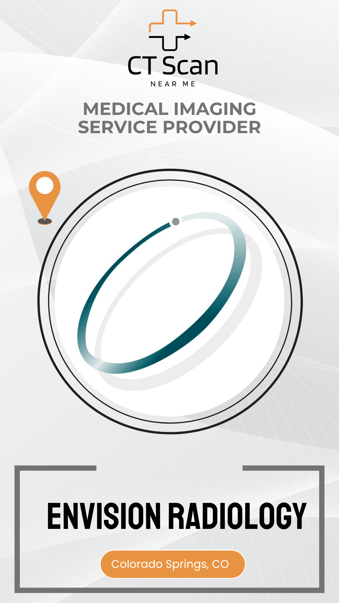 Promotional graphic for Envision Radiology, a medical imaging service provider in Colorado Springs, CO.