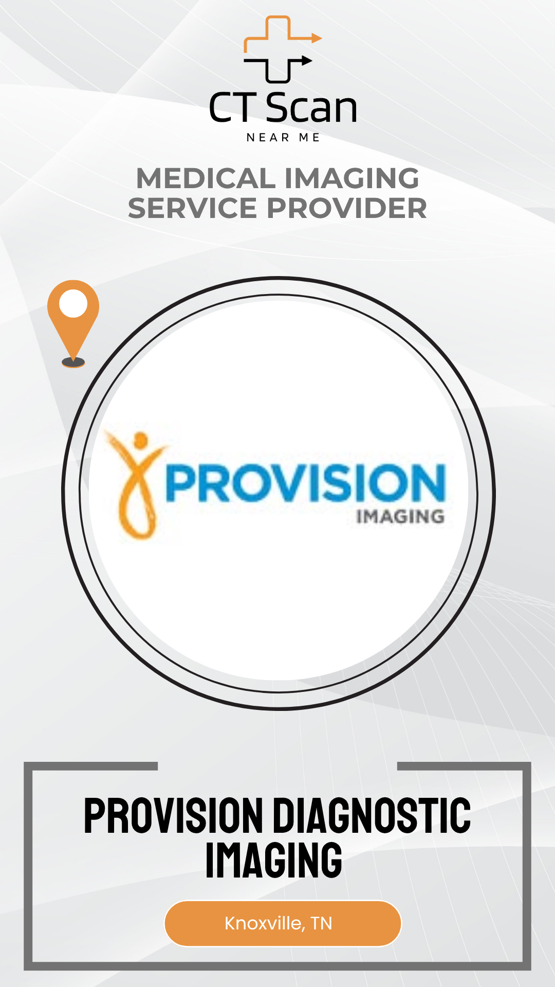 Provision Imaging logo with 'CT Scan Near Me' text on a white background