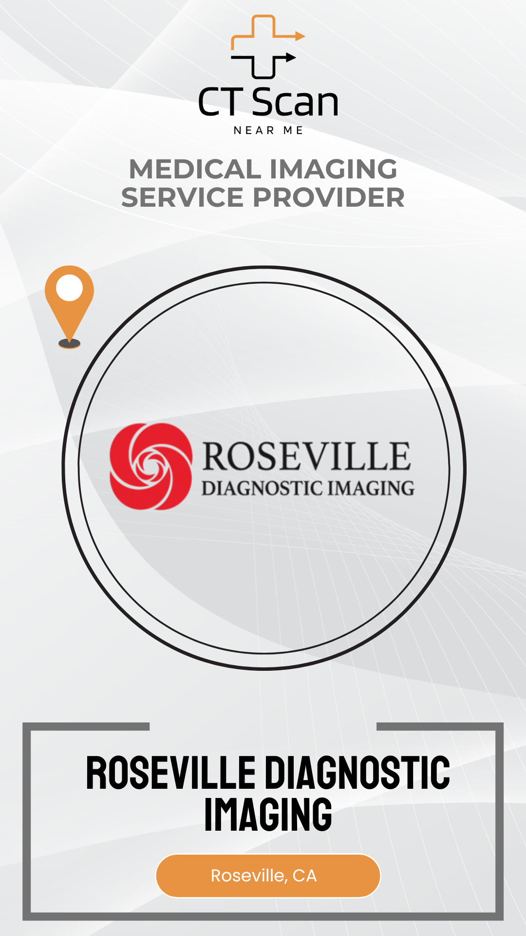 Roseville Diagnostic Imaging logo with branding elements on a white background