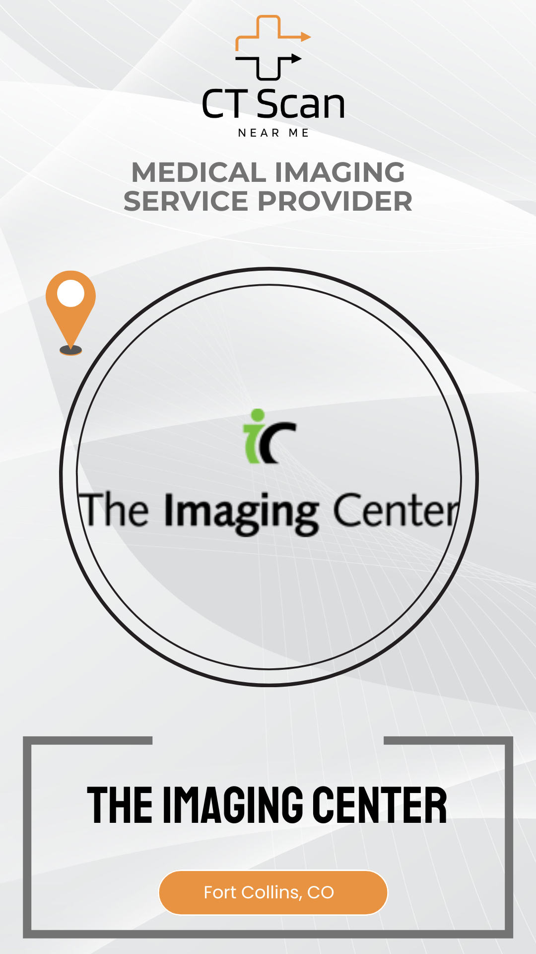 Advertisement for The Imaging Center, a medical imaging service provider, with a focus on CT scans.