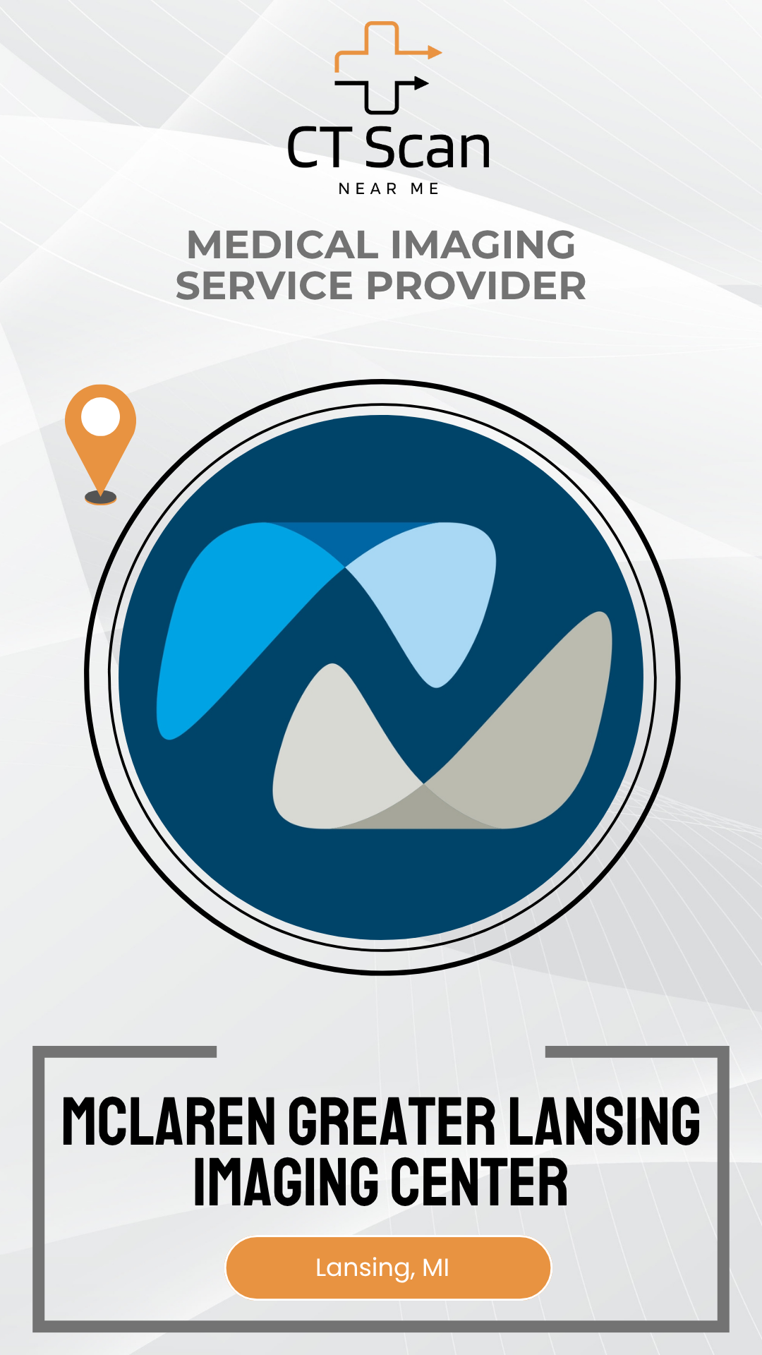 Promotional graphic for McLaren Greater Lansing Imaging Center, a medical imaging service provider.