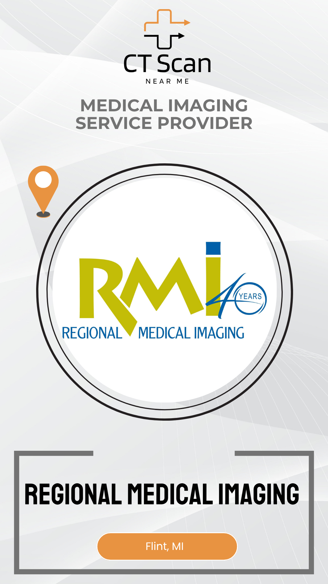 Regional Medical Imaging logo with 'CT Scan Near Me' text on a white background