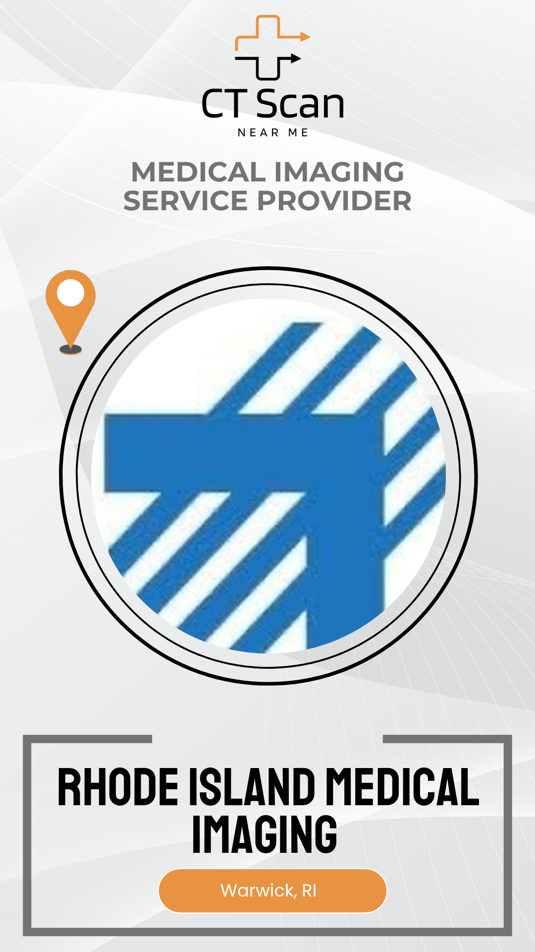 Advertisement for Rhode Island Medical Imaging service provider with logo and text on a white background