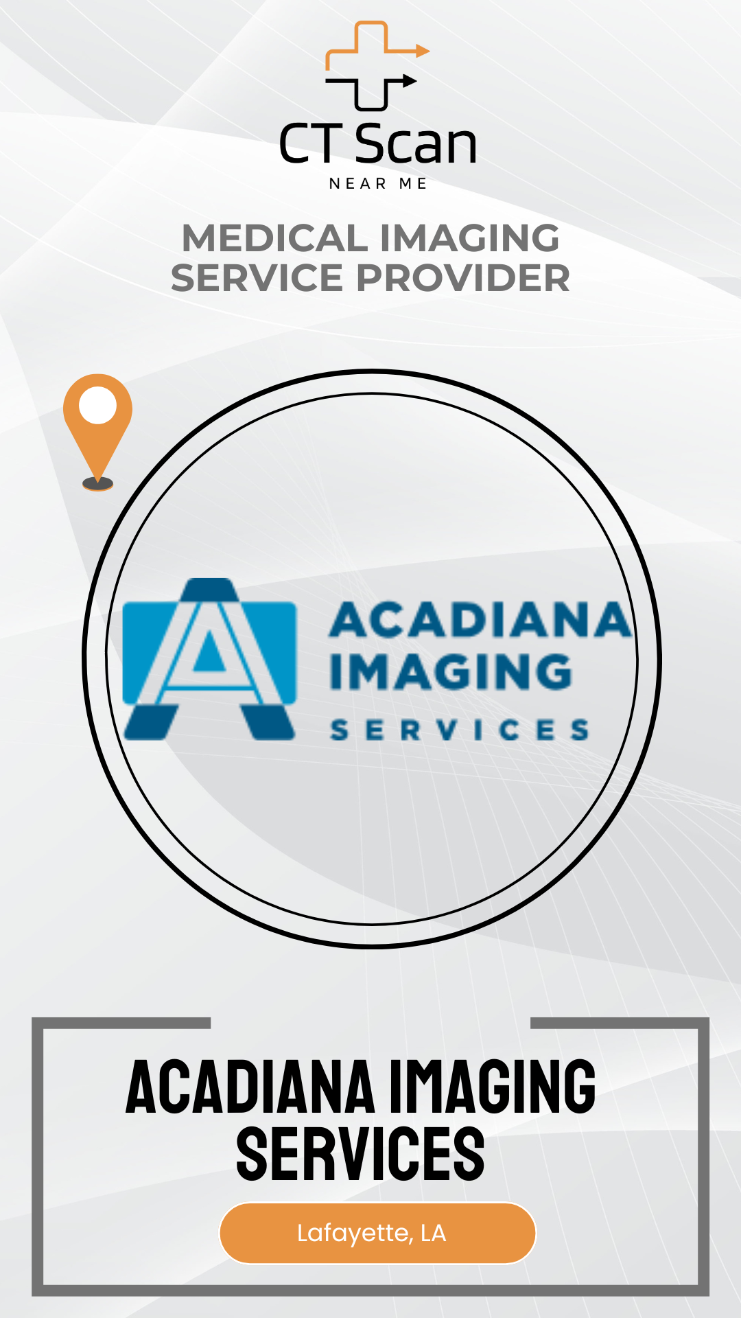 Acadiana Imaging Services logo on a white background with branding elements.