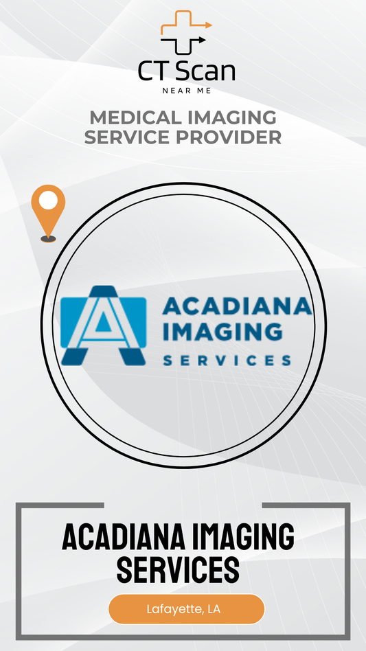 Acadiana Imaging Services logo on a white background with branding elements.