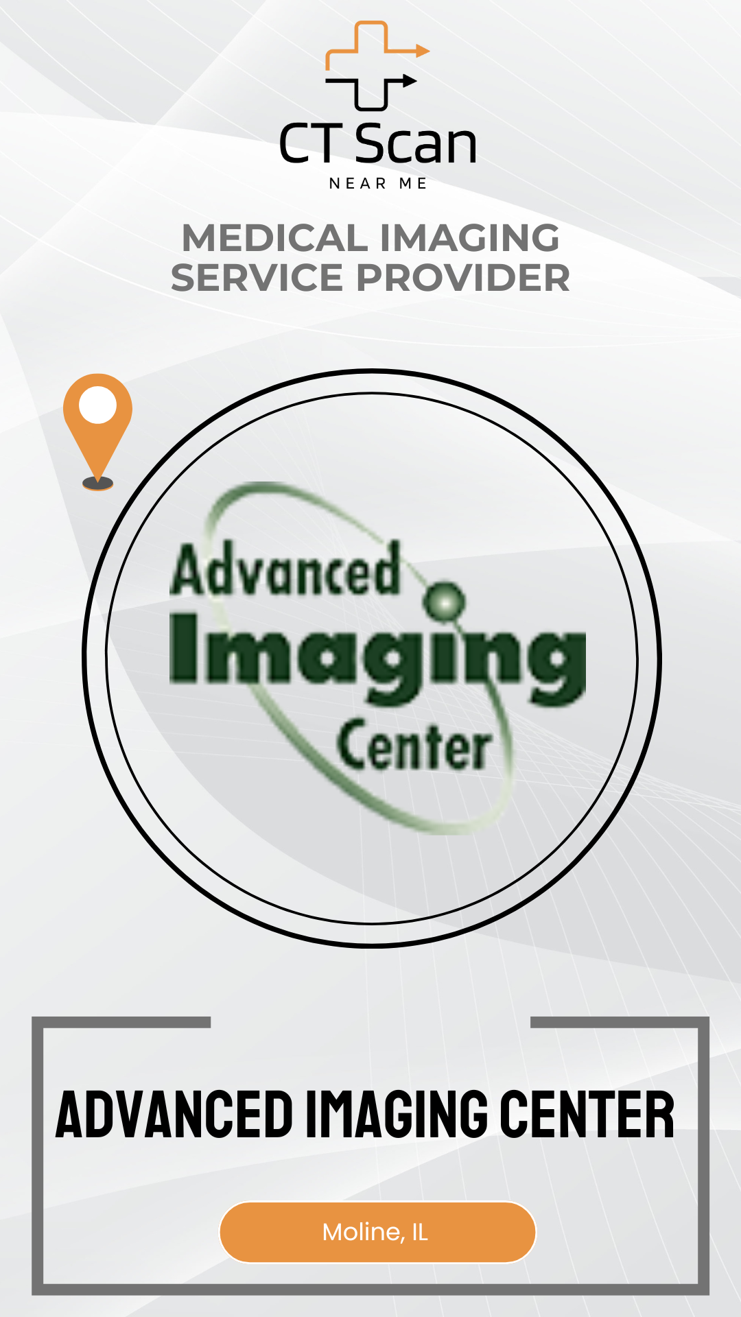 Advertisement for Advanced Imaging Center with 'CT Scan Near Me' text and logo.