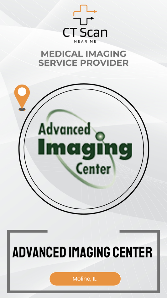 Advertisement for Advanced Imaging Center with 'CT Scan Near Me' text and logo.