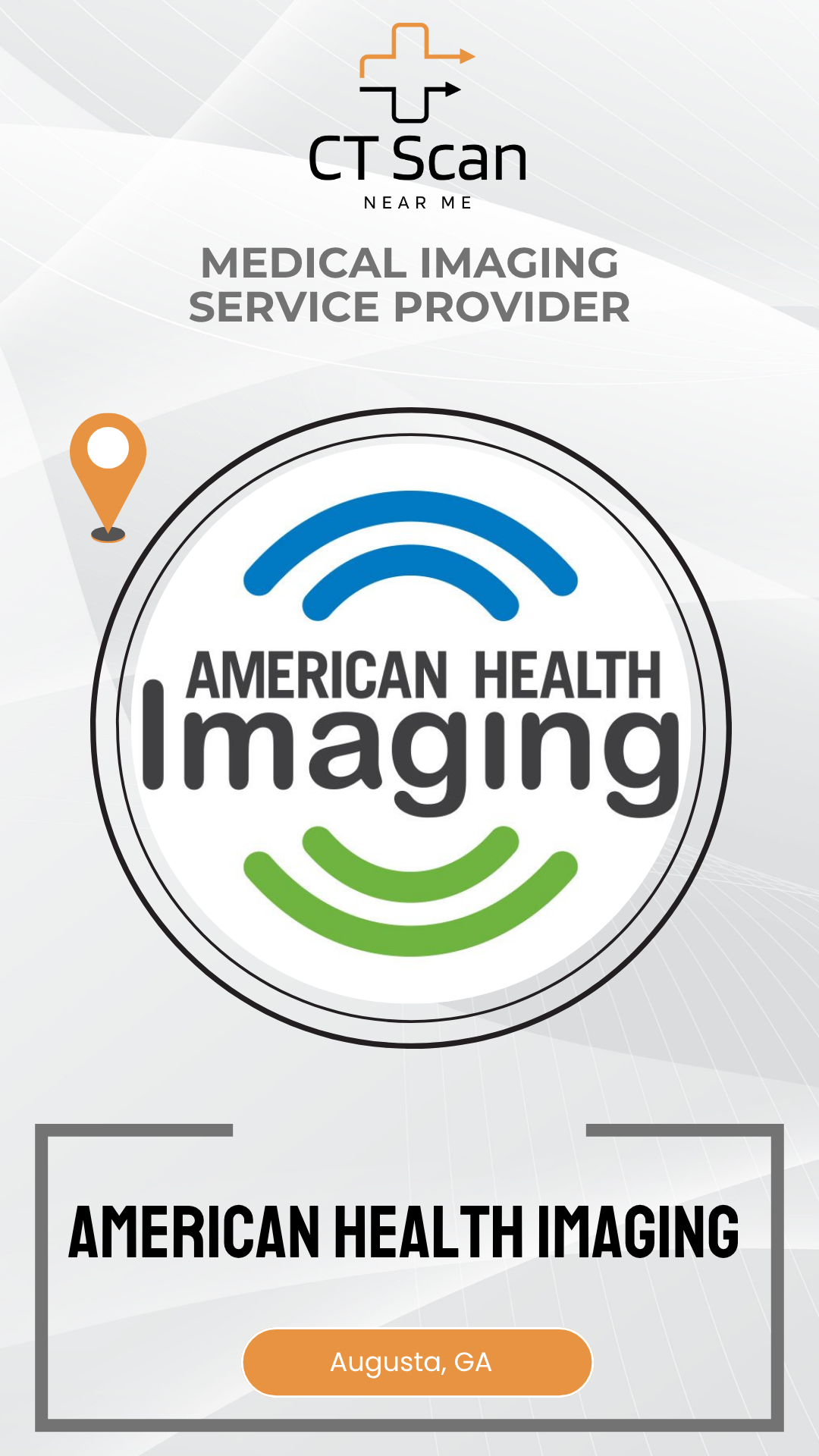 American Health Imaging logo with branding elements on a white background