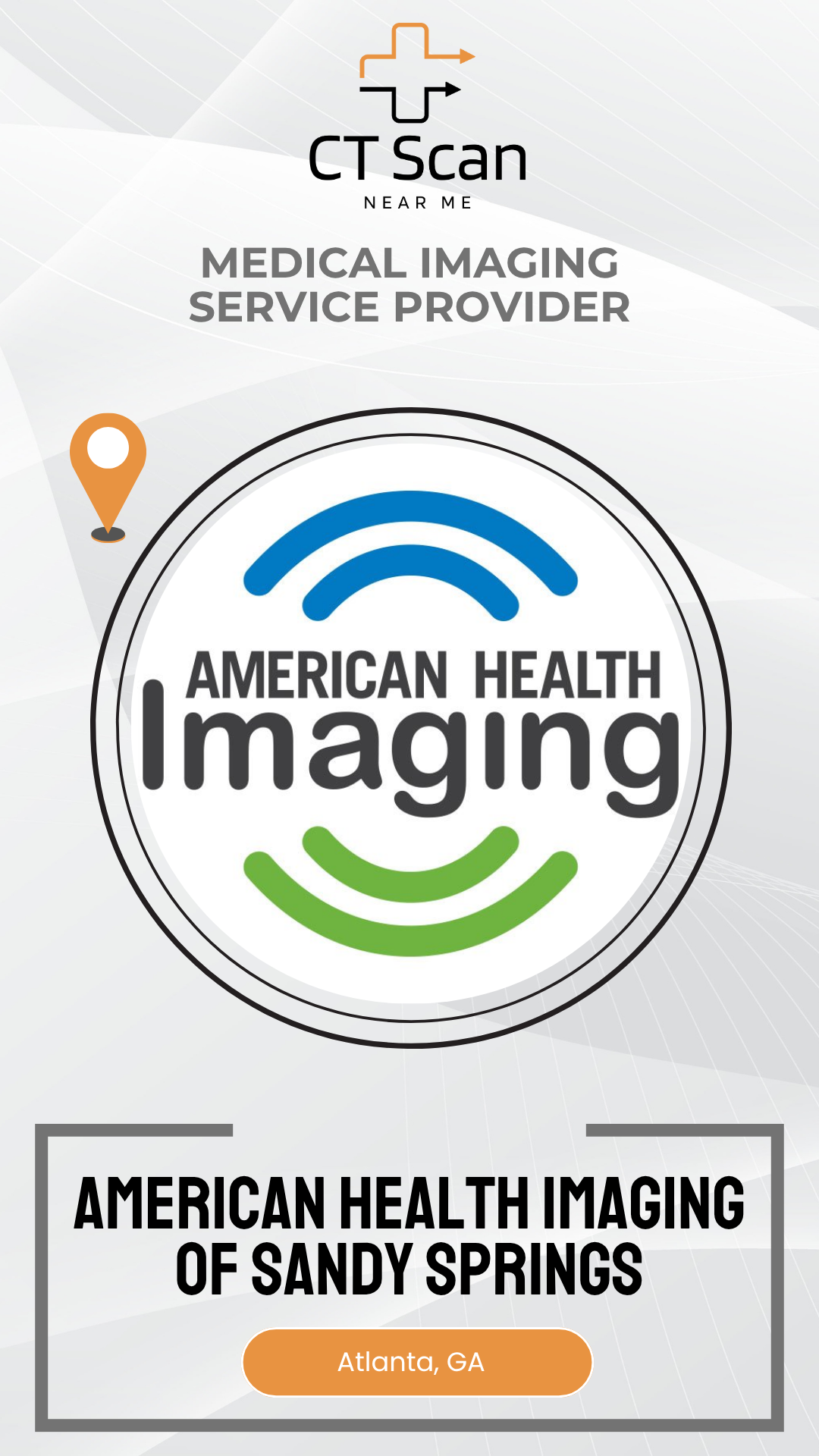 American Health Imaging logo with branding elements on a white background