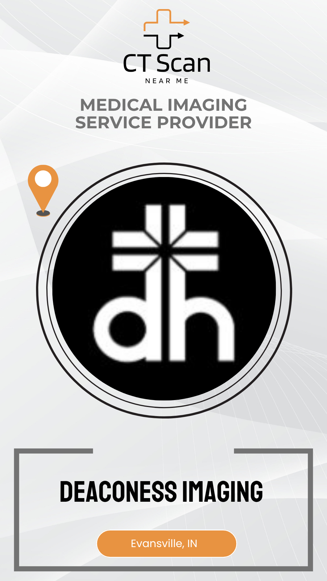 Deaconess Imaging logo with 'CT Scan Near Me' text on a white background