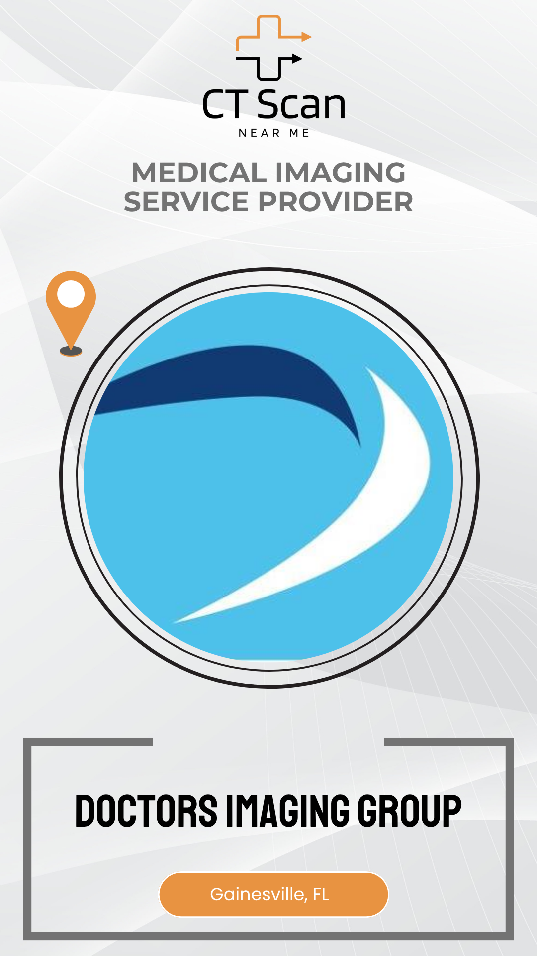 Logo of Doctors Imaging Group with a medical imaging service provider tagline on a white background.