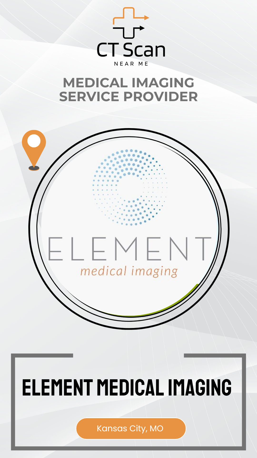 Element Medical Imaging logo with 'CT Scan Near Me' text on a white background