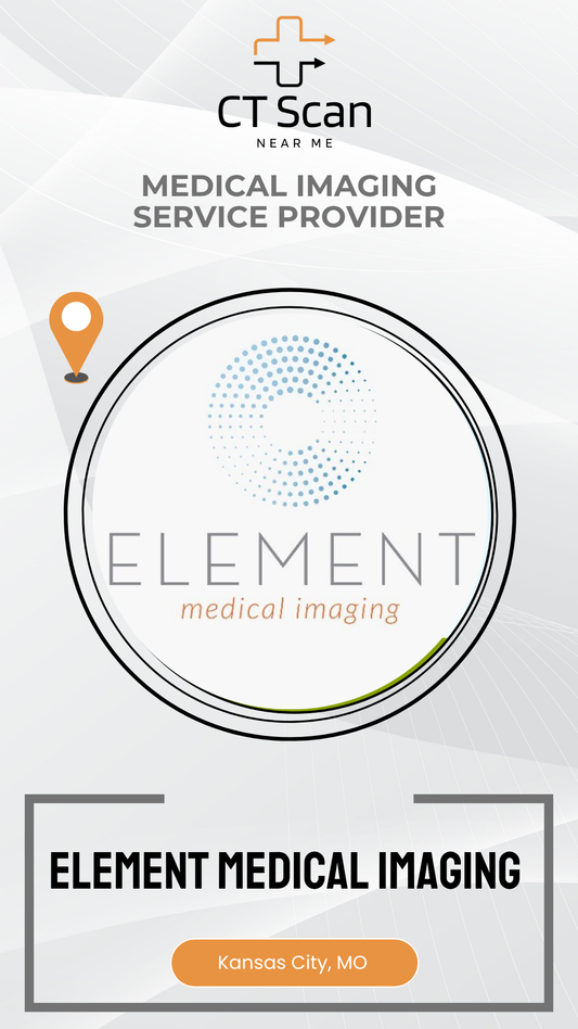 Element Medical Imaging logo with 'CT Scan Near Me' text on a white background