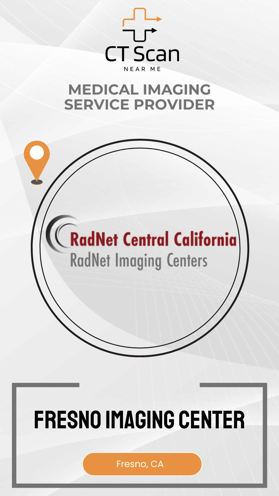 Advertisement for RadNet Central California Imaging Centers in Fresno, CA, featuring the RadNet logo and branding.