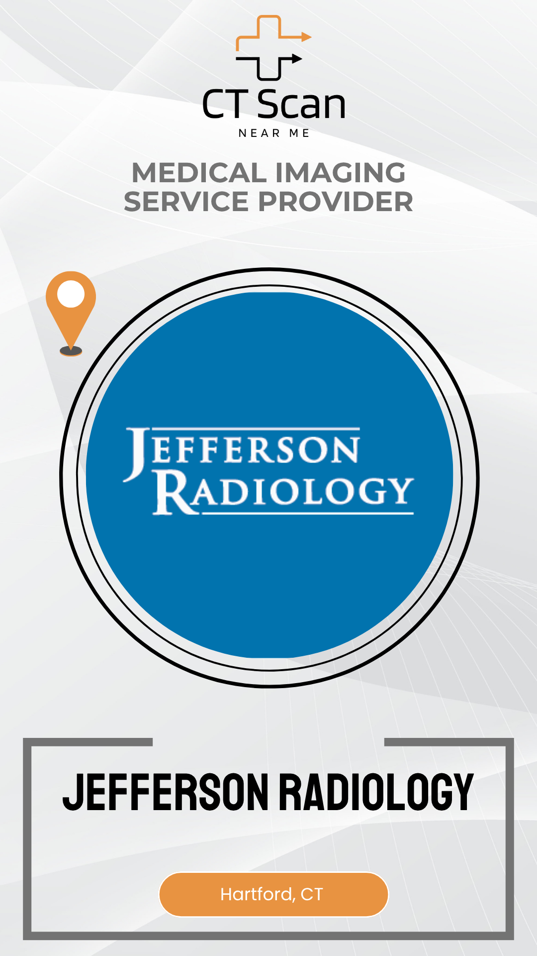 Jefferson Radiology logo on a white background with 'CT Scan Near Me' branding.
