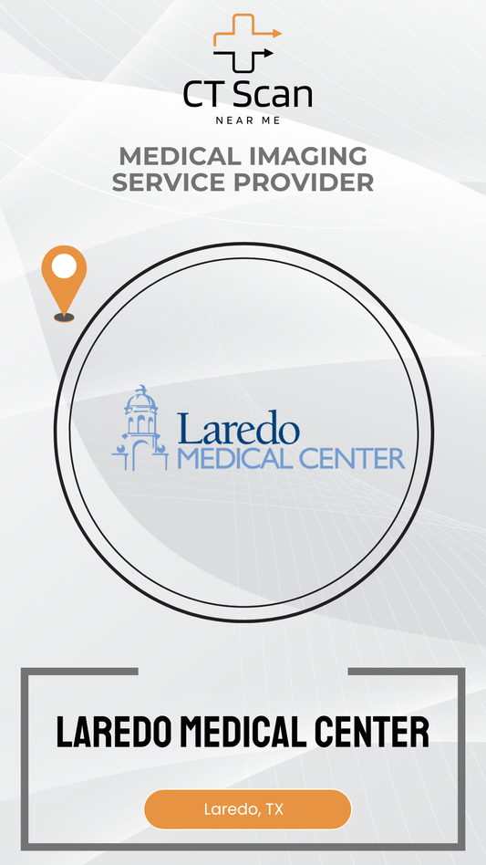Laredo Medical Center logo on a white background with 'CT Scan Near Me' text.