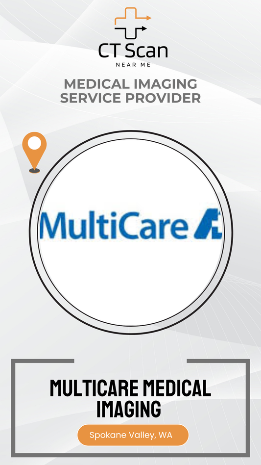 Multicare Medical Imaging logo with 'CT Scan Near Me' text on a white background