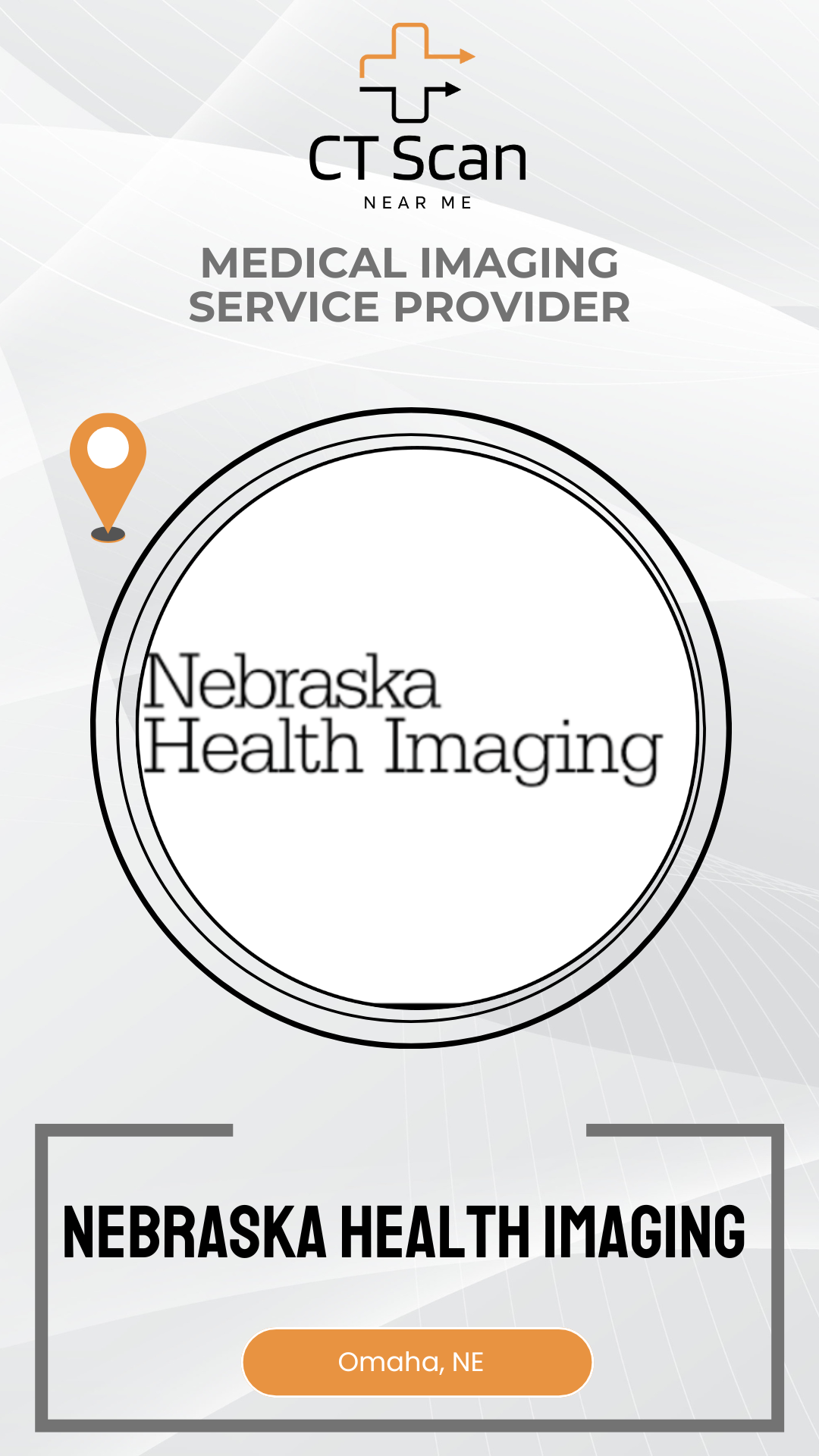 Nebraska Health Imaging logo with 'CT Scan Near Me' text on a white background