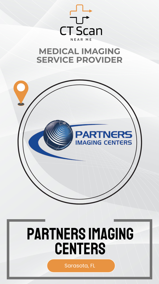 Partners Imaging Centers logo with CT Scan branding on a white background
