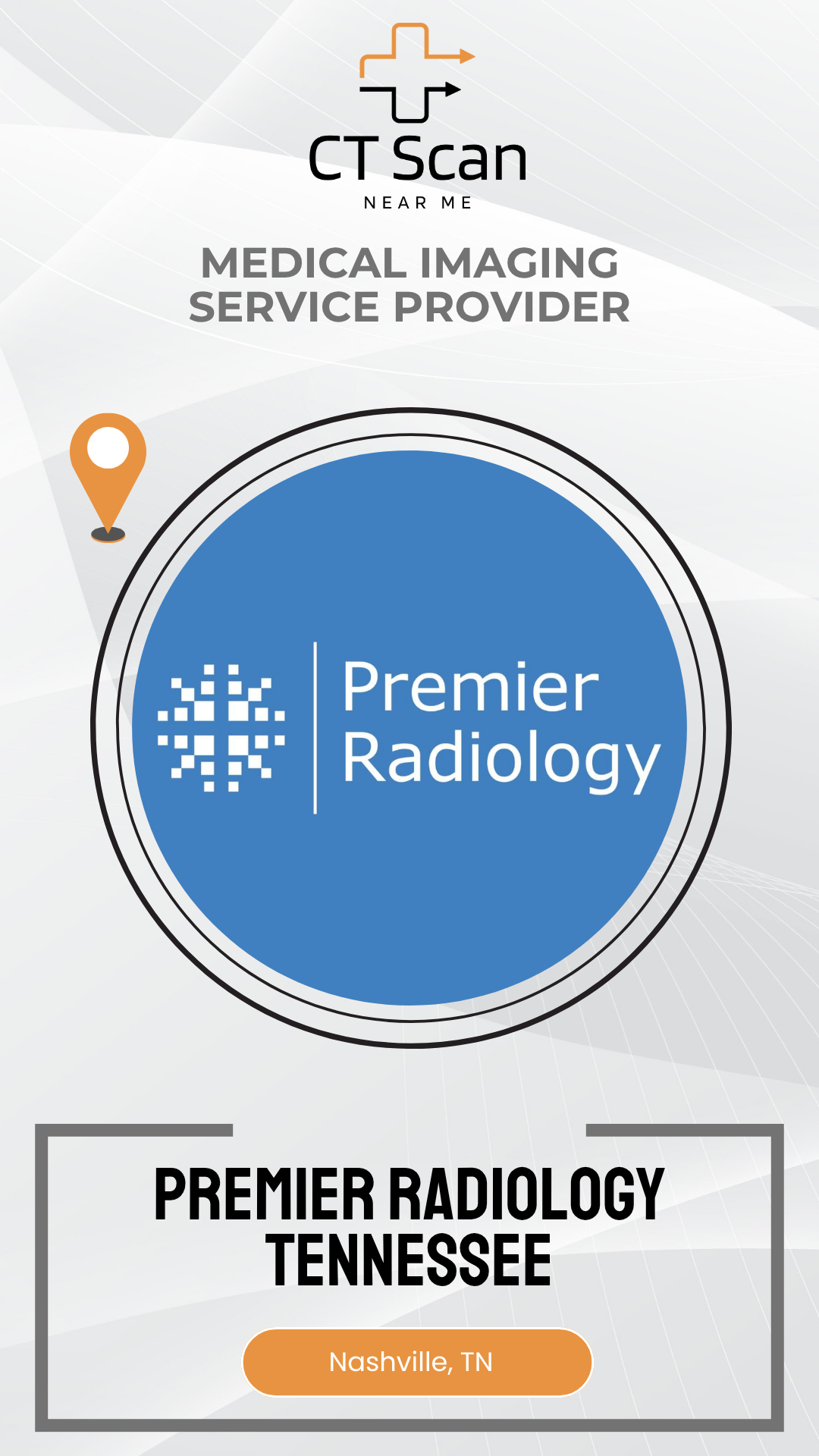 Promotional graphic for Premier Radiology Tennessee, a medical imaging service provider.