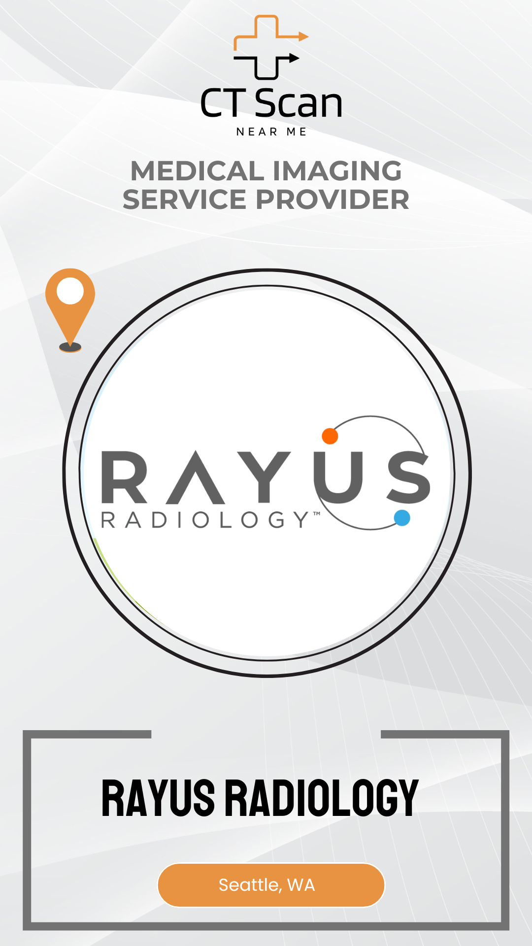 Rayus Radiology logo with 'CT Scan Near Me' text on a white background