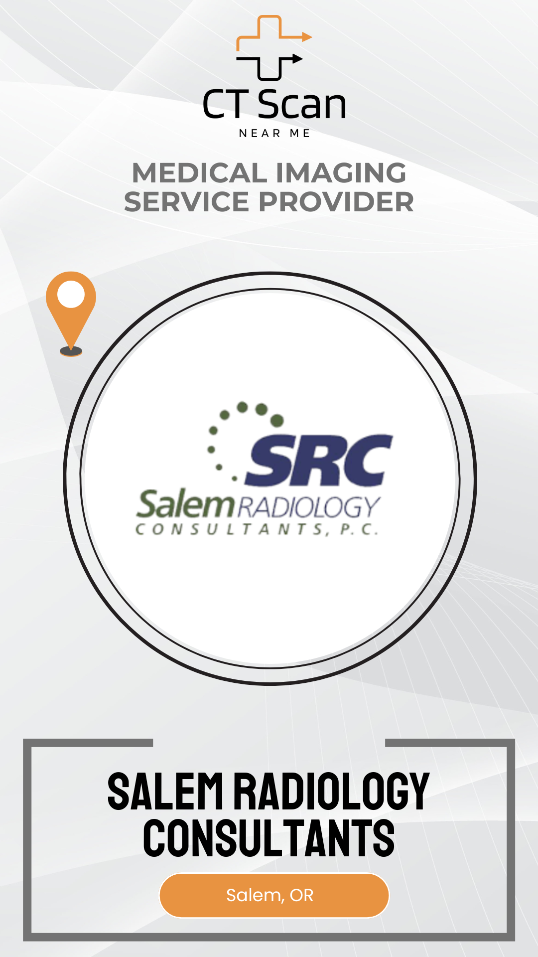 Advertisement for Salem Radiology Consultants with their logo and contact information on a white background.