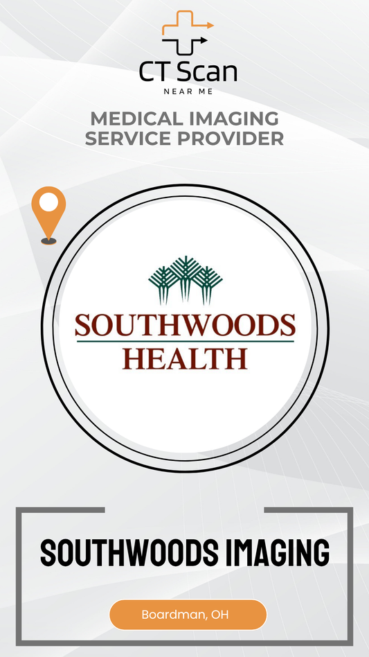 Southwoods Health logo on a white background with branding elements.