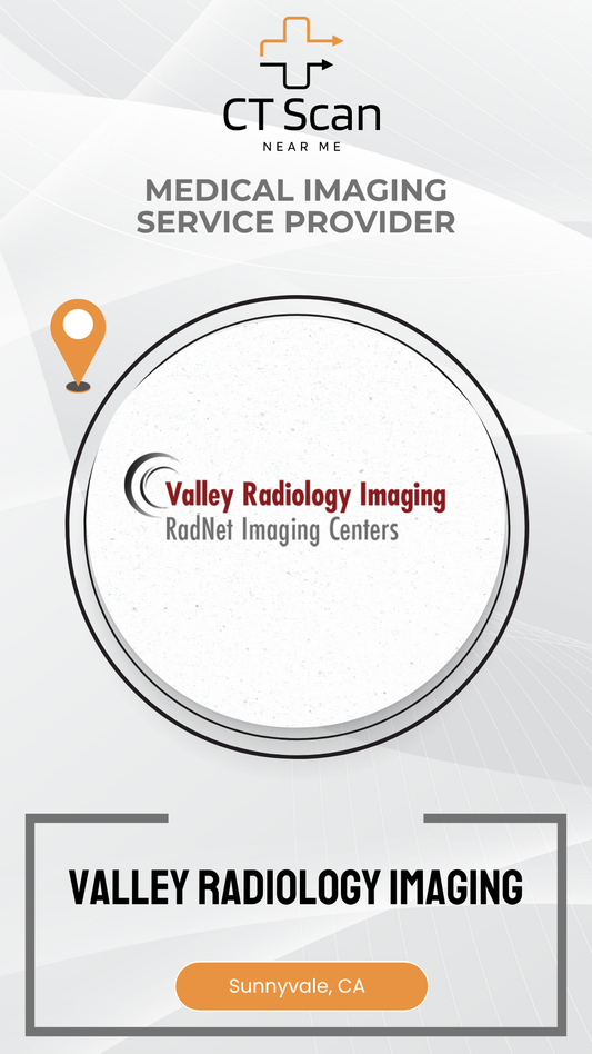 Advertisement for Valley Radiology Imaging with a logo and text on a white background