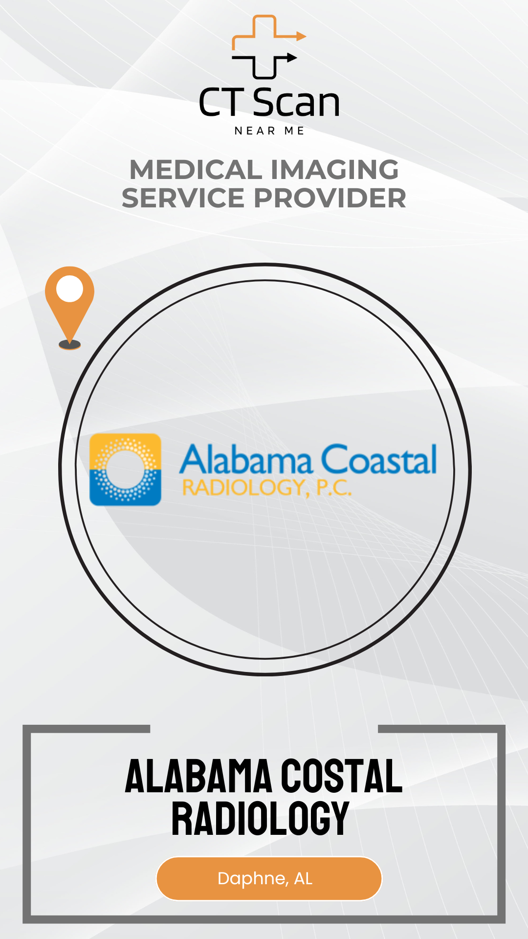 Alabama Coastal Radiology logo on a white background with 'CT Scan Near Me' branding.