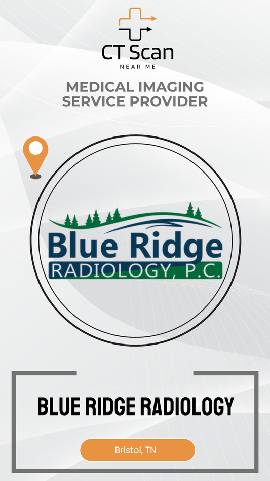 Blue Ridge Radiology P.C. logo on a white background with 'CT Scan Near Me' branding.