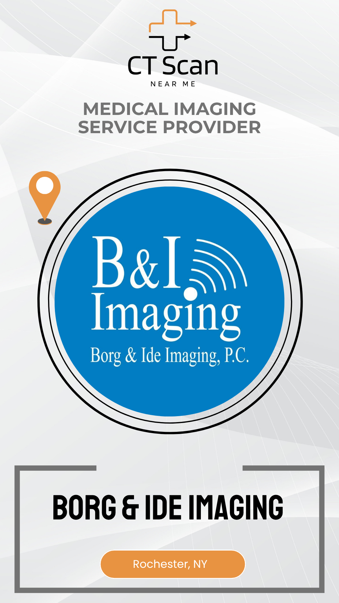 Borg & Ide Imaging logo on a white background with 'CT Scan Near Me' text.