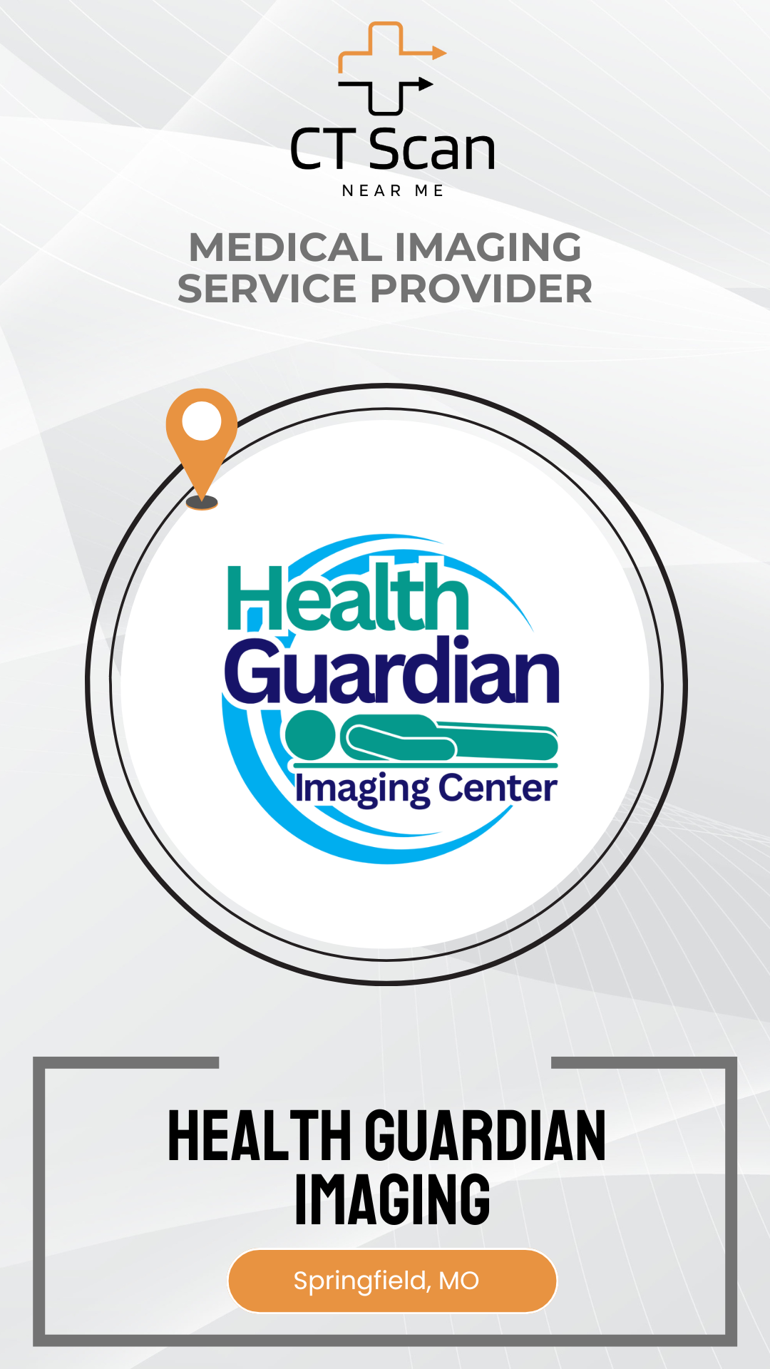 Health Guardian Imaging Center logo on a white background with 'CT Scan Near Me' text.