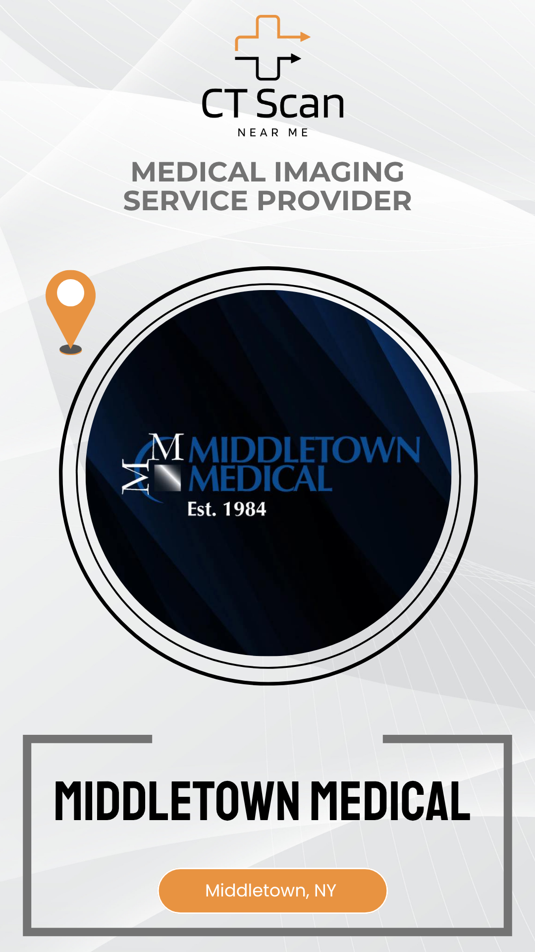Middletown Medical logo with 'CT Scan Near Me' text on a white background