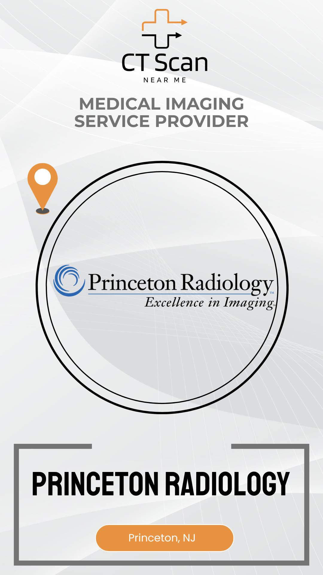 Princeton Radiology logo with 'CT Scan Near Me' text on a white background