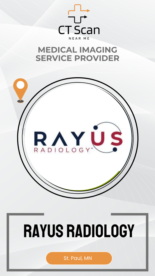 Rayus Radiology logo on a white background with 'CT Scan Near Me' branding.